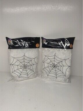 Stretchable Spider Web Webbing Cobweb Halloween Prop Super Stretch 2 Bags